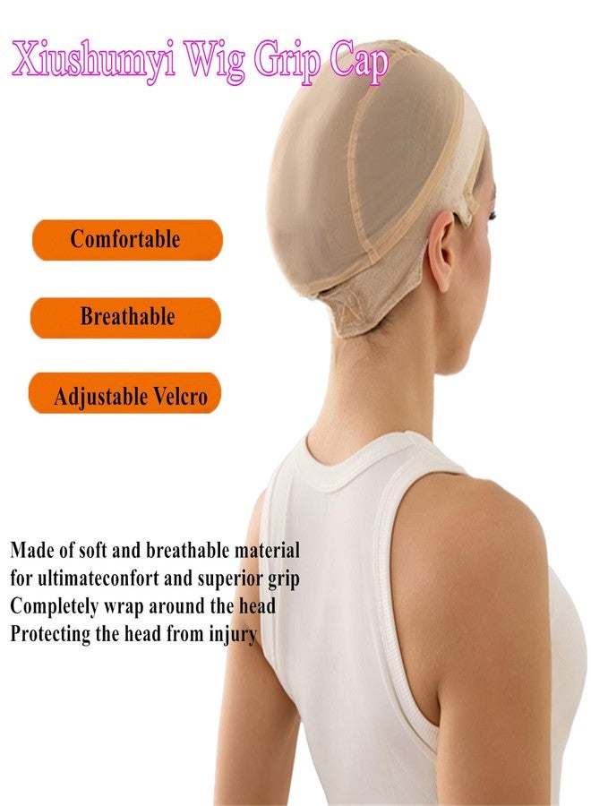 Xiushumyi Lace Wig Cap for Women,Non-Slip Grip Cap Make Your Wigs Glue Free,Wig Caps with Built-in Adjustable Velvet Band for Keeping Wigs in Place (Nude, M) - Image 5